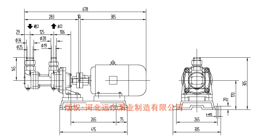 三螺杆泵安(an)裝尺寸圖